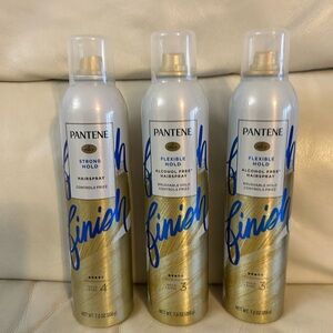Lot of 3 Pantene Pro V Strong Hold Hair Spray Controls Fizz Hold Level 3 & 4